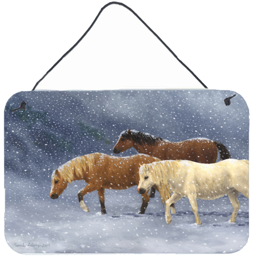 Seeking Shelter Horses Wall or Door Hanging Prints