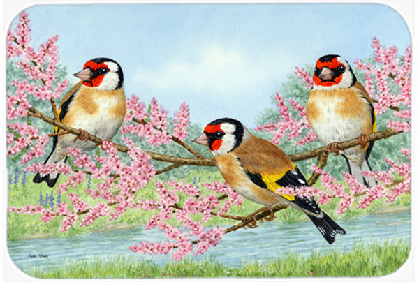 Picture of Carolines Treasures ASA2202LCB European Goldfinch Glass Large Cutting Board