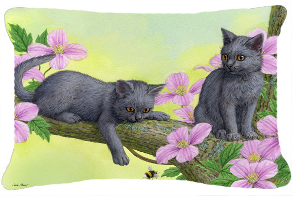 Chartruex Kittens Fabric Decorative Pillow
