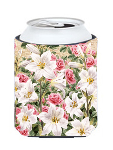 Lilies & Roses by Sarah Adams Can or Bottle Hugger