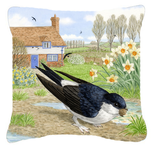 House Martin by Sarah Adams Canvas Decorative Pillow