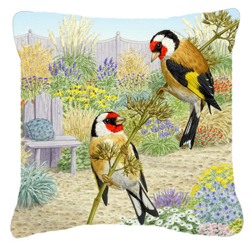 European Goldfinches by Sarah Adams Canvas Decorative Pillow