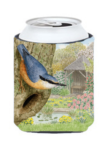 Picture of Carolines Treasures ASAD0696CC Nuthatch by Sarah Adams Can or Bottle Hugger