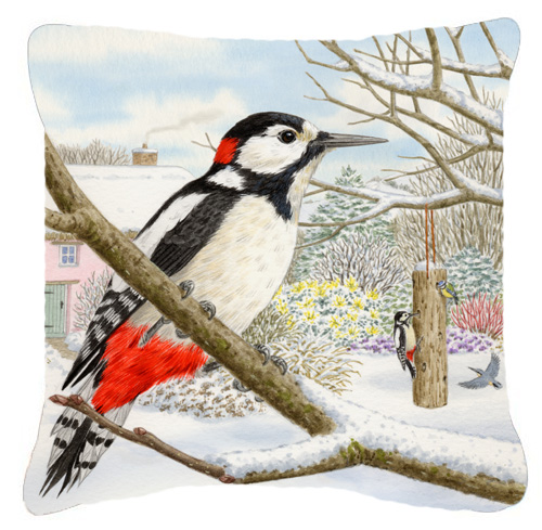 Spotted Woodpecker by Sarah Adams Canvas Decorative Pillow