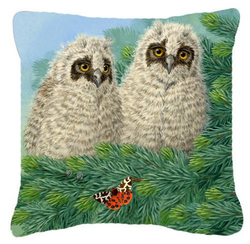 Owlets & Butterfly by Sarah Adams Canvas Decorative Pillow