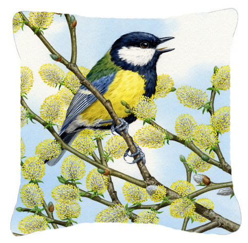 Eurasian Blue Tit by Sarah Adams Canvas Decorative Pillow