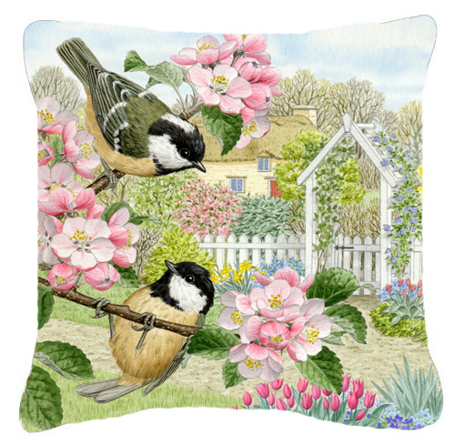 Coal Tits by Sarah Adams Canvas Decorative Pillow