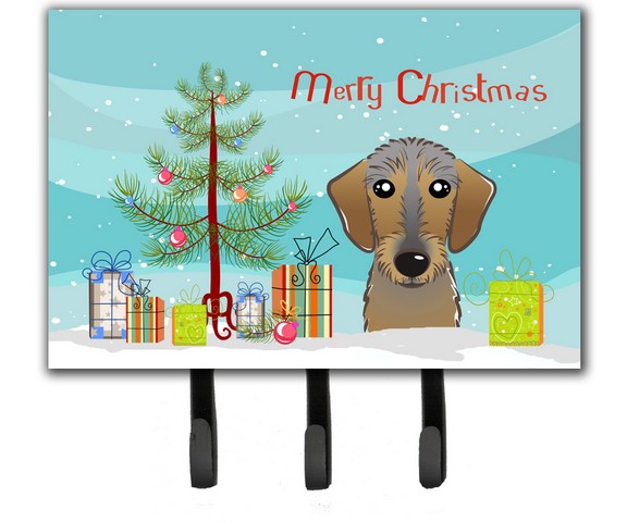 BB1605TH68 Christmas Tree & Wirehaired Dachshund Leash or Key Holder