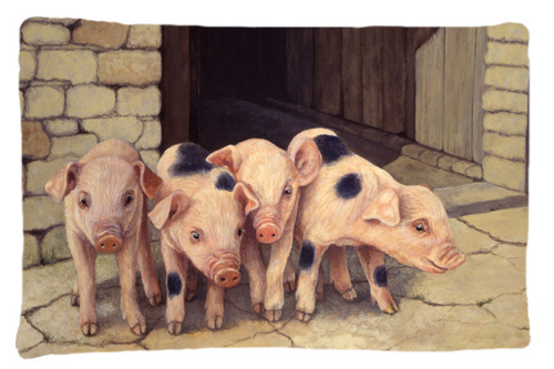 Pigs Piglets by Daphne Baxter Fabric Standard Pillowcase