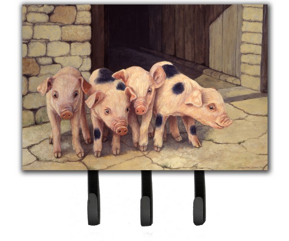Pigs Piglets by Daphne Baxter Leash or Key Holder