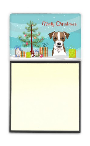 BB1574SN Christmas Tree & Jack Russell Terrier Sticky Note Holder