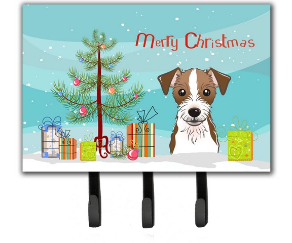 BB1574TH68 Christmas Tree & Jack Russell Terrier Leash or Key Holder