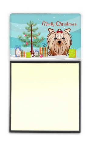 BB1576SN Christmas Tree & Yorkie Yorkishire Terrier Sticky Note Holder