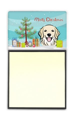 BB1577SN Christmas Tree & Golden Retriever Sticky Note Holder