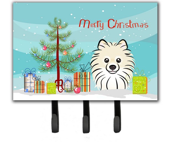 BB1579TH68 Christmas Tree & Pomeranian Leash or Key Holder