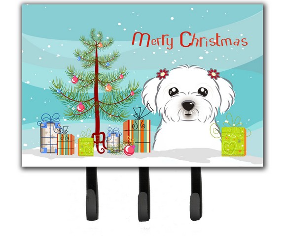 BB1580TH68 Christmas Tree & Maltese Leash or Key Holder