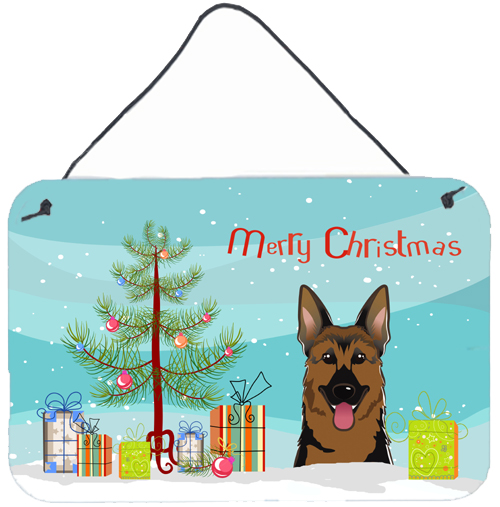 Christmas Tree & German Shepherd Wall or Door Hanging Prints