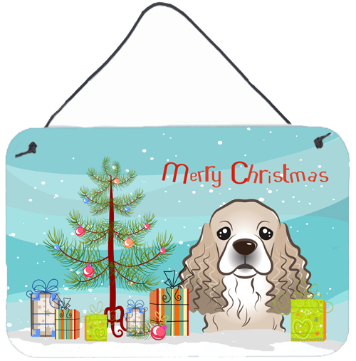 Christmas Tree & Cocker Spaniel Wall or Door Hanging Prints