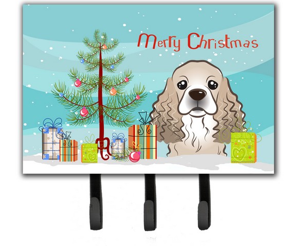BB1588TH68 Christmas Tree & Cocker Spaniel Leash or Key Holder