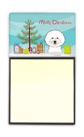 BB1589SN Christmas Tree & Bichon Frise Sticky Note Holder