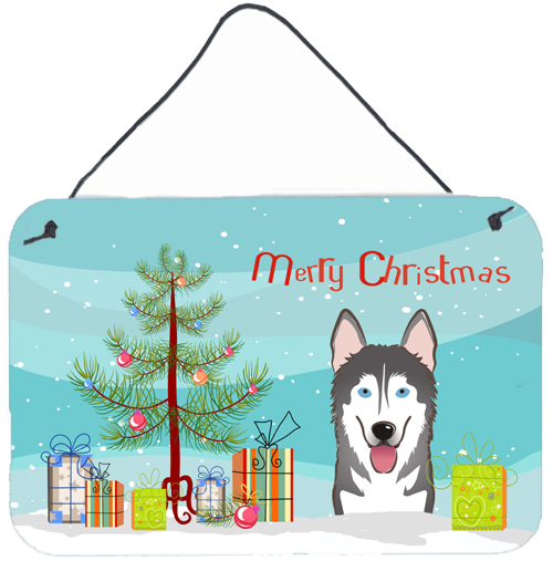 Christmas Tree & Alaskan Malamute Wall or Door Hanging Prints