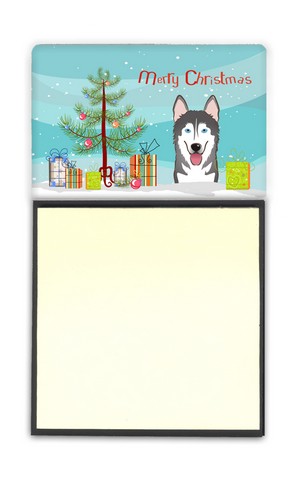 BB1590SN Christmas Tree & Alaskan Malamute Sticky Note Holder
