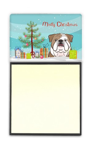 BB1591SN Christmas Tree & English Bulldog Sticky Note Holder