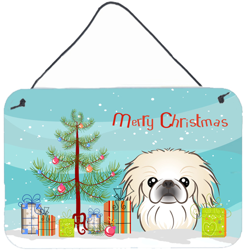 Christmas Tree & Pekingese Wall or Door Hanging Prints