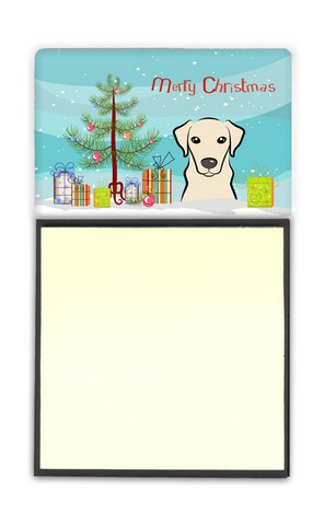 BB1594SN Christmas Tree & Yellow Labrador Sticky Note Holder
