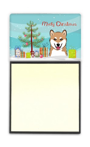 BB1597SN Christmas Tree & Shiba Inu Sticky Note Holder