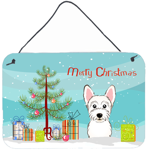 Christmas Tree & Westie Wall or Door Hanging Prints