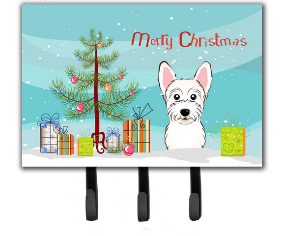 BB1598TH68 Christmas Tree & Westie Leash or Key Holder