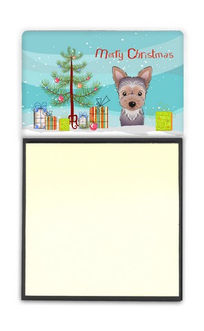 BB1604SN Christmas Tree & Yorkie Puppy Sticky Note Holder