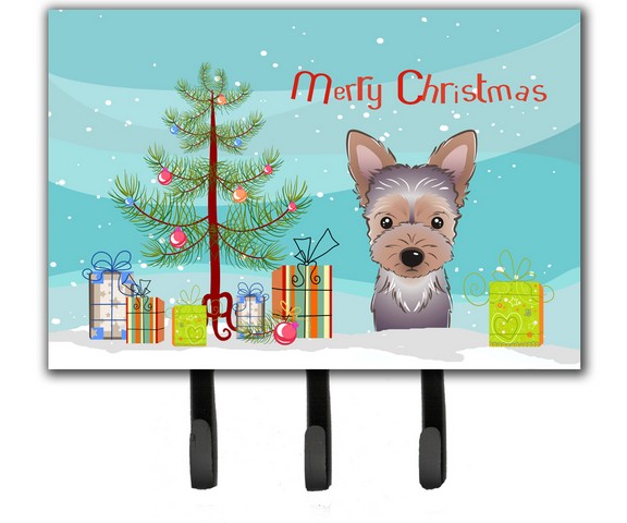Christmas Tree & Yorkie Puppy Leash or Key Holder