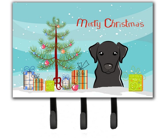 Christmas Tree & Black Labrador Leash or Key Holder