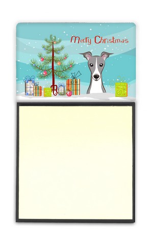 BB1608SN Christmas Tree & Italian Greyhound Sticky Note Holder