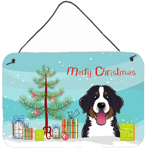 Christmas Tree & Bernese Mountain Dog Wall or Door Hanging Prints