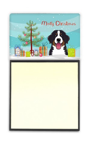 BB1609SN Christmas Tree & Bernese Mountain Dog Sticky Note Holder