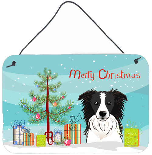 Christmas Tree & Border Collie Wall or Door Hanging Prints