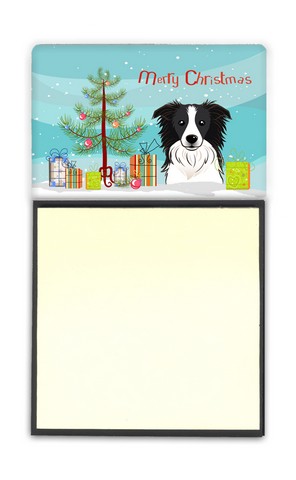 BB1613SN Christmas Tree & Border Collie Sticky Note Holder