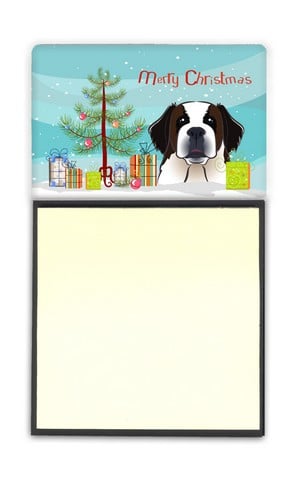 BB1618SN Christmas Tree & Saint Bernard Sticky Note Holder