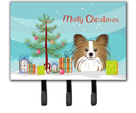 BB1620TH68 Christmas Tree & Papillon Leash or Key Holder