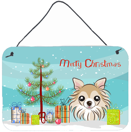 Christmas Tree & Chihuahua Wall or Door Hanging Prints