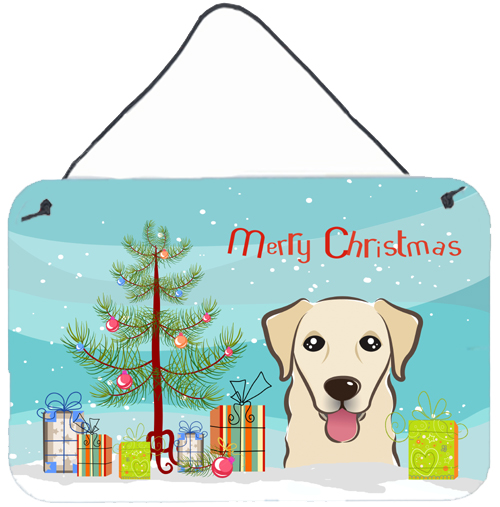 Christmas Tree & Golden Retriever Wall or Door Hanging Prints