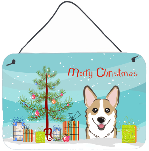 Christmas Tree & Sable Corgi Wall or Door Hanging Prints