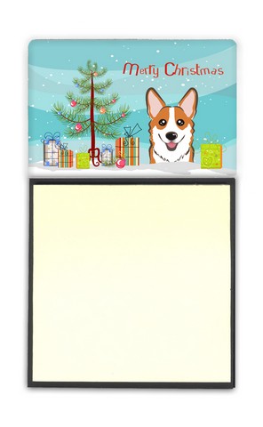 BB1626SN Christmas Tree & Red Corgi Sticky Note Holder