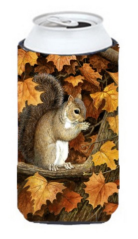 Autumn Grey Squirrel by Daphne Baxter Tall Boy Can cooler Hugger