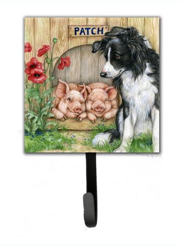 CDCO0362SH4 Patch the Border Collie & Piglet Friends Leash or Key Holder