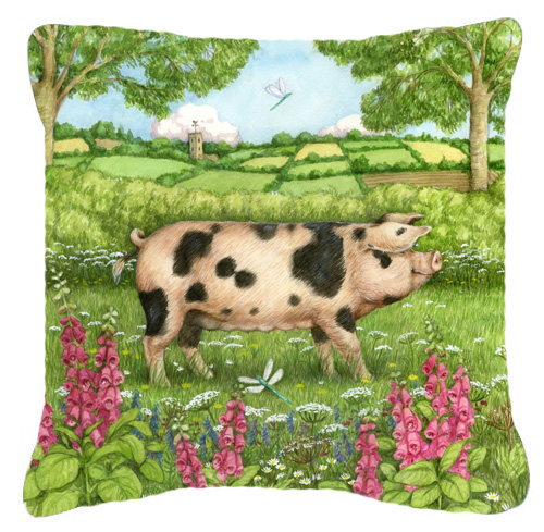 Pigs Meadowsweet by Debbie Cook Canvas Decorative Pillow