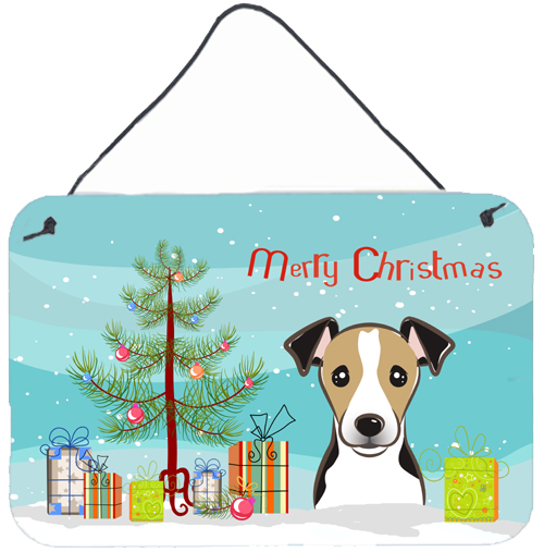 Christmas Tree & Jack Russell Terrier Wall or Door Hanging Prints